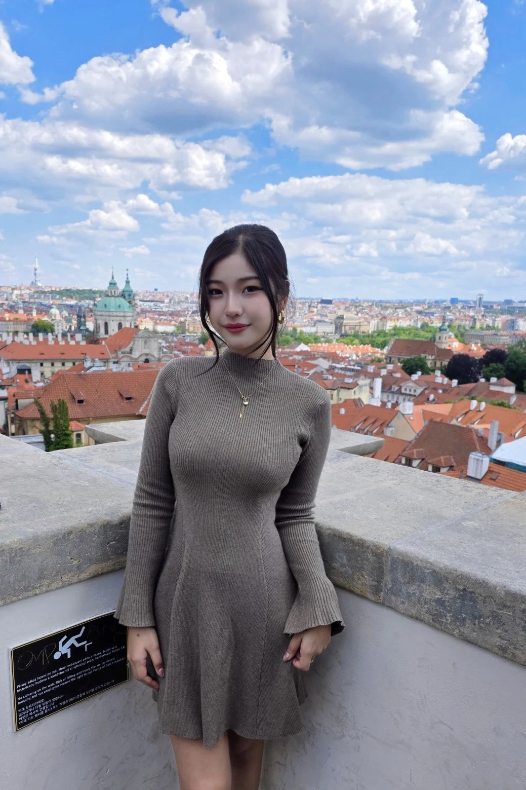 Baifern overlooking the rooftops of Prague, Europe